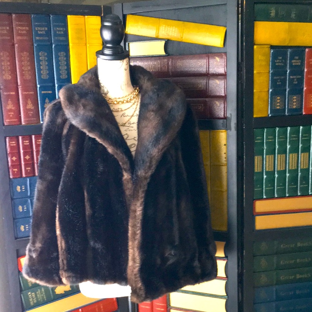 Vintage Tissavel France Faux Fur Overcoat